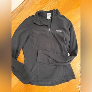 Northface quarter zip black fleece